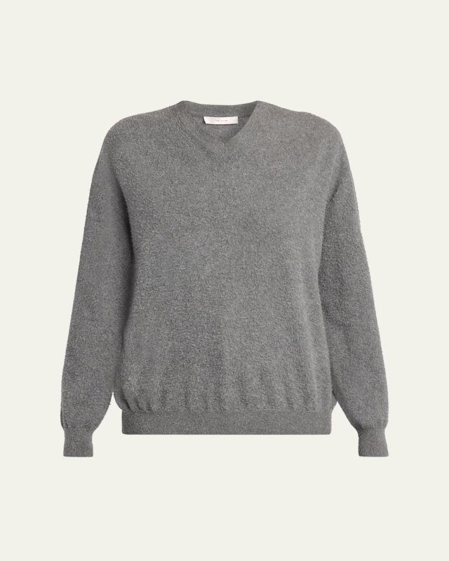 Lomika Textured V-Neck Top